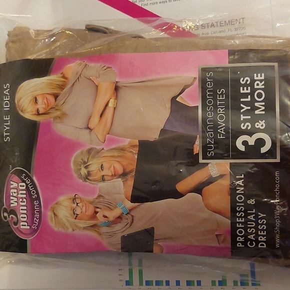 New Suzanne Somers 3 way poncho size S-L - Picture 9 of 9